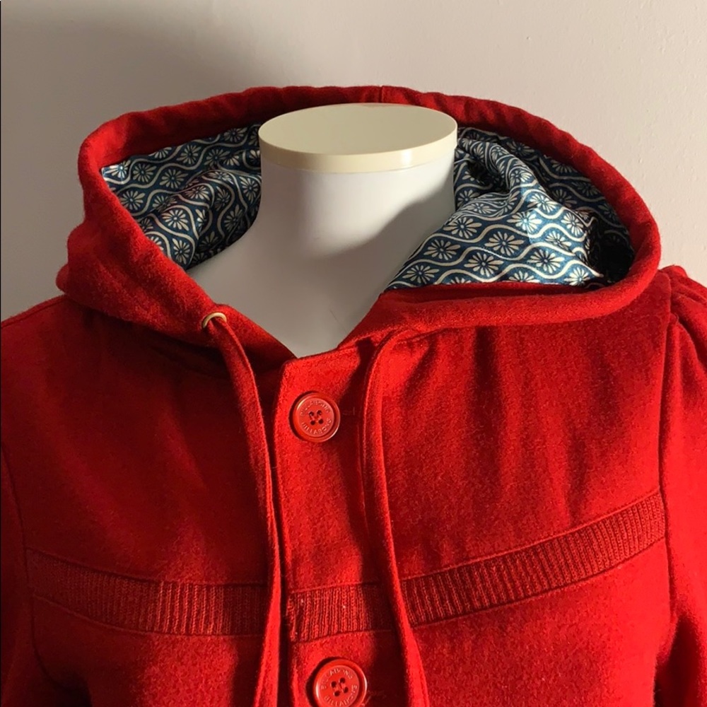 Red Wool Billabong Coat - Picture 5 of 12